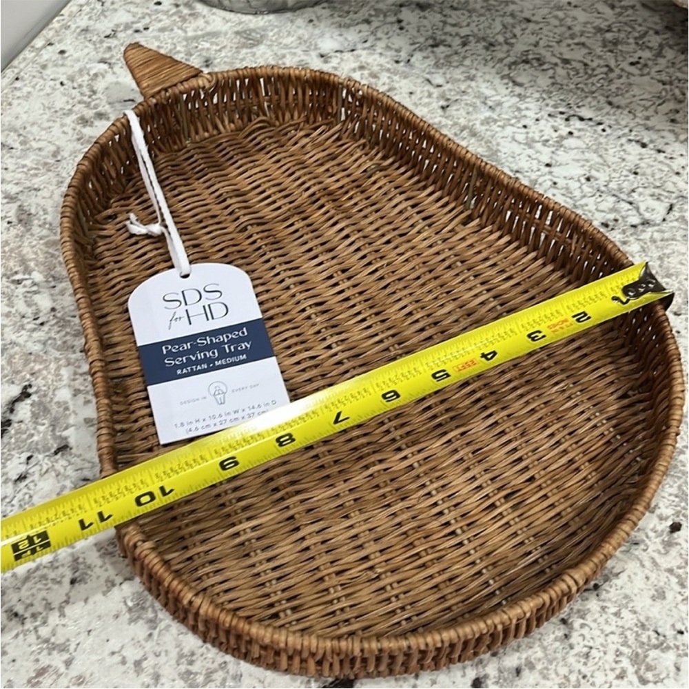 Pear Shaped Rattan Serving Tray πΏππΏ - Picture 8 of 10